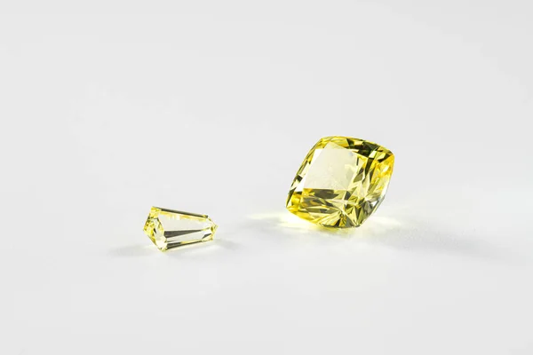 Pedra Preciosa Diamante Amarelo — Fotografia de Stock