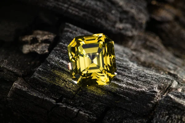Berlian Kuning Gemstone Berharga — Stok Foto
