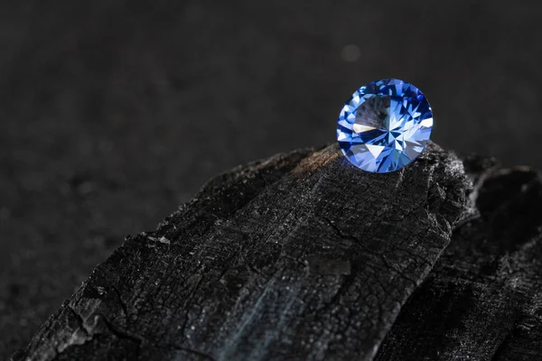 Дорогоцінний Камінь Блакитного Сапфіра — стокове фото
