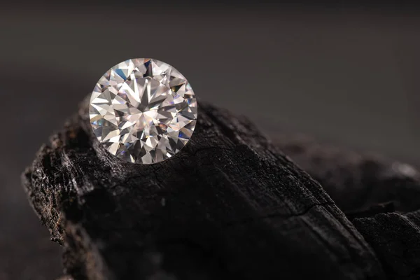 Diamant Ädelsten Svart Kol — Stockfoto
