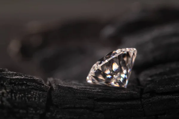 Rodada Corte Diamante Gemstone — Fotografia de Stock