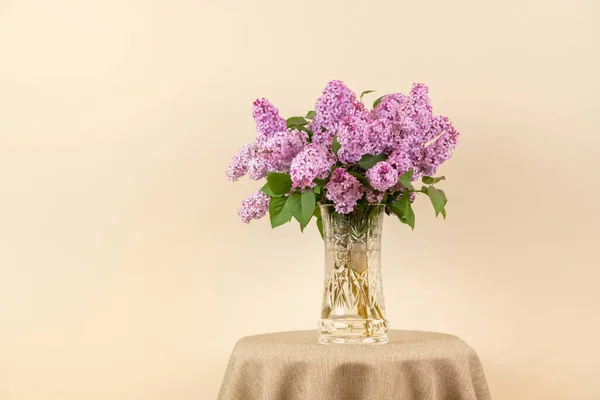 Violet Violet Lilas Fleurs Vase — Photo