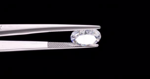 Diamant Pensete Bijuterii Fundal Negru — Videoclip de stoc