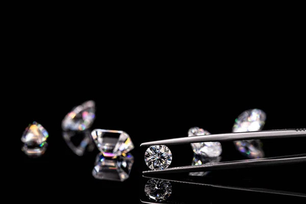 ブラックを基調としたダイヤモンド — ストック写真