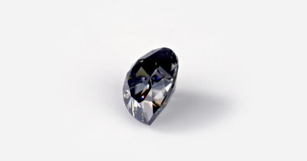 白色背景的黑色钻石 — 图库视频影像