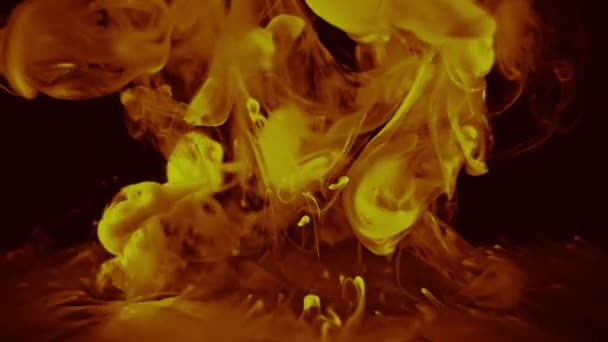 Желтый Жидкий Дым Движения Фона — стоковое видео