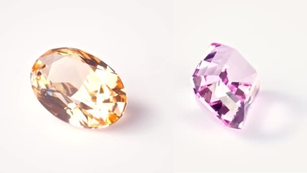 Roze Gele Diamanten — Stockvideo