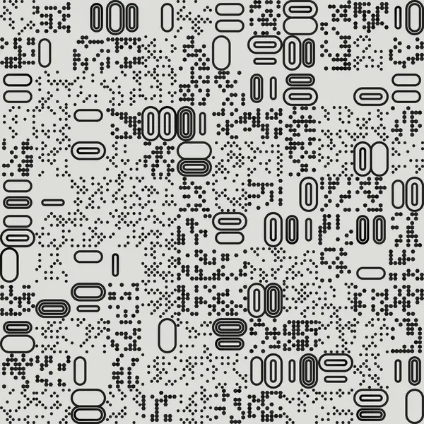 Nowoczesna Abstrakcyjna Grafika Wektorowa Wykonana Różnych Prostych Form Geometrycznych Monochromatycznych — Wektor stockowy