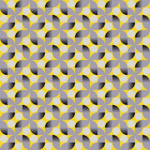Naadloze Abstracte Vector Patroon Kunstwerk Gemaakt Met Repetitieve Geometrie Vormen — Stockvector