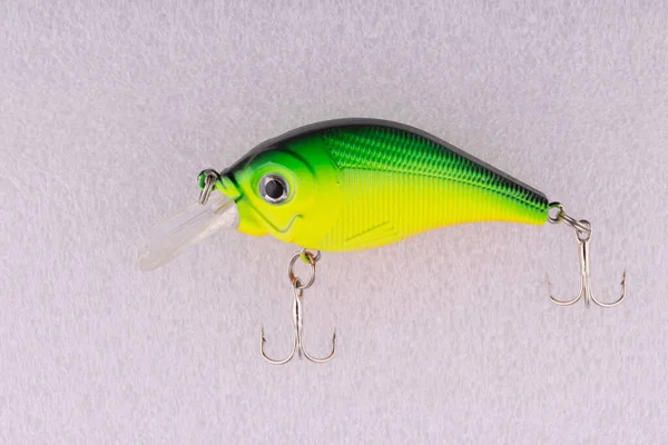 Colorful Plastic Fishing Lure White Background Close — Stock Photo, Image