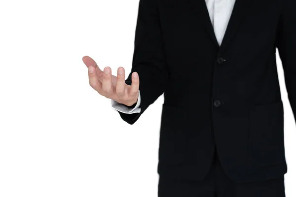 Businees Man Hand Action Isolate White — Stock Photo, Image
