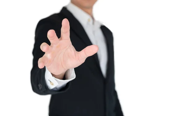 Businees Man Hand Action Isolate White — Stock Photo, Image