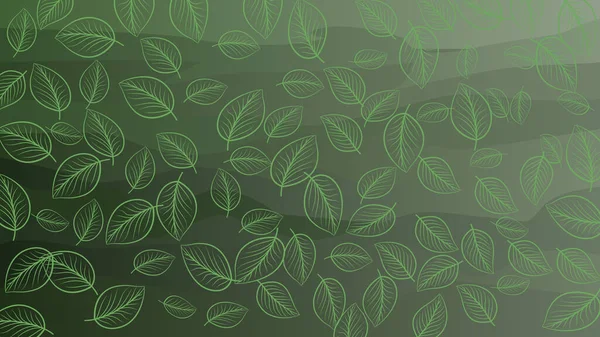 Green Leaf Pattern Background — Stock Vector
