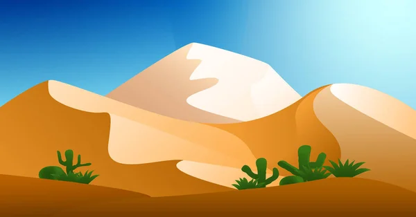 Illustration Desert Landscape — Stock Vector