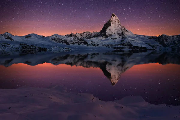Reflection Matterhorn Mountain — Stock Photo, Image