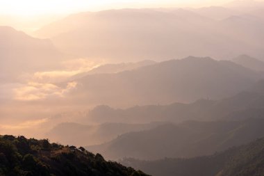 Mountian range landscape look from view point of Pui Ko Mountain in Tak province, Thailand