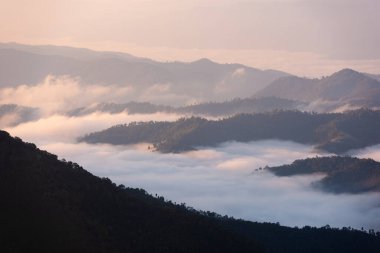Mountian range landscape look from view point of Pui Ko Mountain in Tak province, Thailand