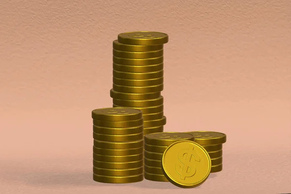 Χρυσά Νομίσματα Στο Παρασκήνιο Την Έννοια Κέρδος Κέρδος — Φωτογραφία Αρχείου