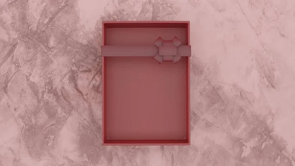Візуалізація Порожня Елегантна Подарункова Коробка — стокове фото