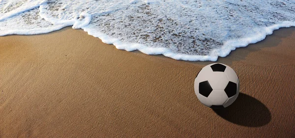 Bola Futebol Praia — Fotografia de Stock