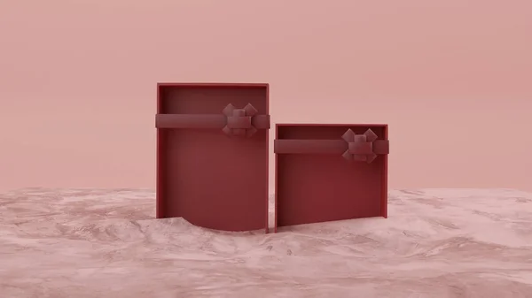 3D渲染空典雅礼品盒 — 图库照片