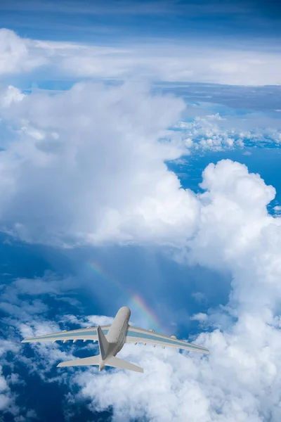 Повітряний Літак Небі Над Капітаном — стокове фото