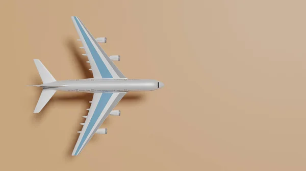 Ilustração Avião Air Com Fundo Laranja — Fotografia de Stock
