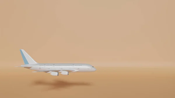 Repülőgép Illusztráció Narancssárga Háttér — Stock Fotó