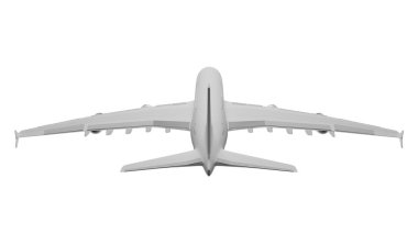 3D uçak modelleme illüstrasyonu reklamınız için izole edildi