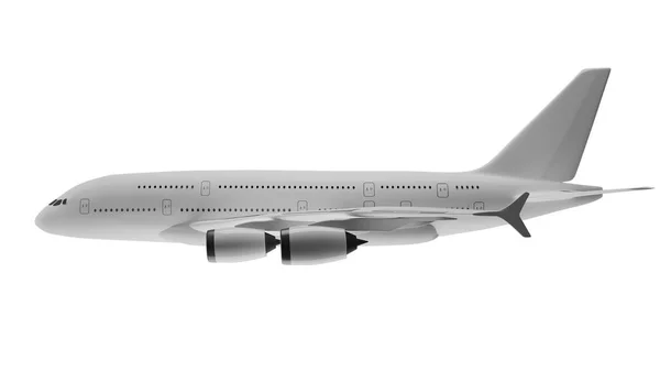 3D航空機のモックアップイラストはあなたの広告のために隔離 — ストック写真