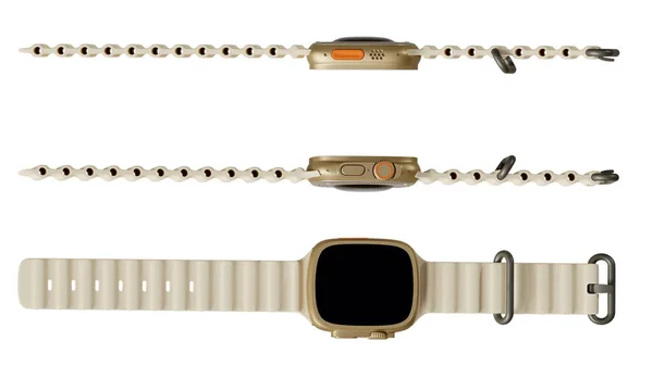 Renderowanie Inteligentny Zegarek Makieta Izolować — Zdjęcie stockowe