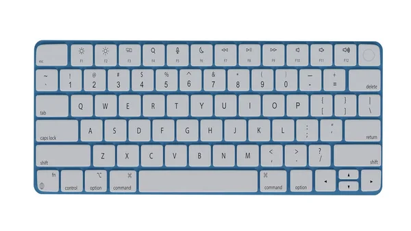 Render Tastatur Isoliert Auf Weiß — Stockfoto