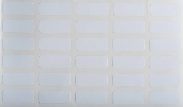 Etiqueta Papel Adesivo Branco Isolar — Fotografia de Stock