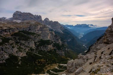 Cadini di Misurina - Tre Cime Trail Routh, Dolomite, İtalya.