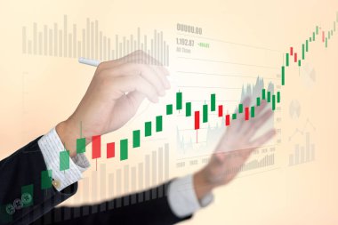 Yüzen ikona sahip iş adamı yatırım stoğunda artış gösteriyor.