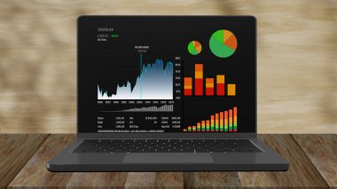 Yüzen simgeye sahip dizüstü bilgisayar yatırım stoğunda artış gösteriyor