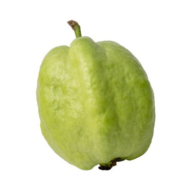 Guava 'nın 45 MP kameralı yüksek çözünürlüklü meyve fotoğrafı. Beyazda izole et