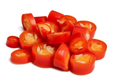 Pişirmek için taze kırmızı biberli yüksek çözünürlüklü fotoğraf.