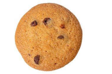 Çikolata parçalı kurabiyeler, yüksek çözünürlüklü kamera ile çekildi.