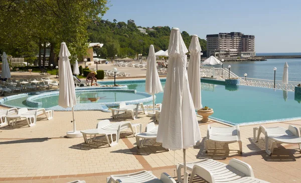 Turister Vilar Termisk Pool Hotell Marina Constantine Och Helena Resort — Stockfoto