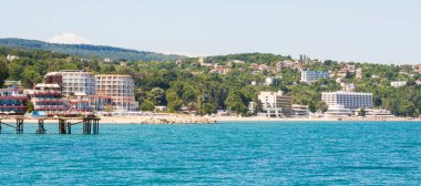 ST.ST. CONSTANTINE VE HELENA, BULGARIA - YUNE 01, 2015: Otelli deniz kıyısı Asalia, Marina, Palace ve plajları.