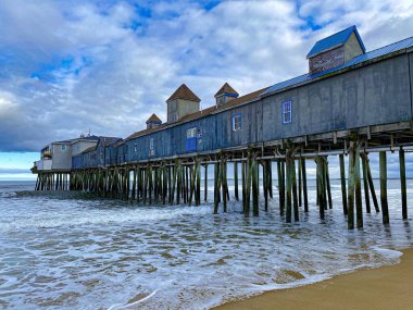 Maine ABD, York 'taki Old Orchard Beach Rıhtımı