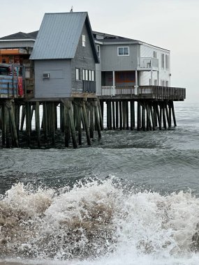 Maine ABD, York 'taki Old Orchard Beach Rıhtımı