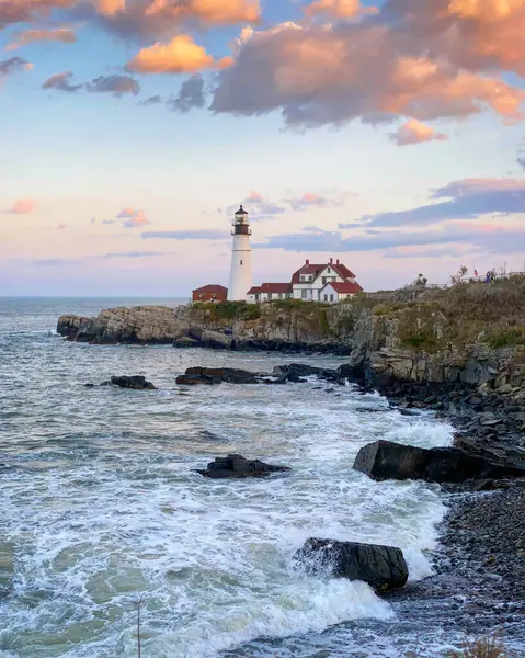 stock image Portland Head Lighthouse at Cape Elizabeth, Maine USA