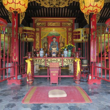 Eski kasaba Hoi An 'da Vietnam' da yağmurda Asya 'da renkli sanatlar.