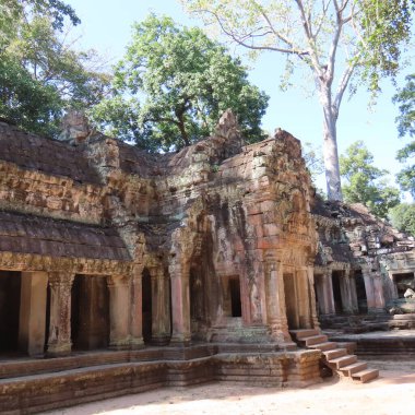 Angkor Wat, Kamboçya, Asien 'deki antik harabeler.