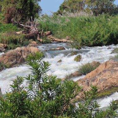 Kamboçya 'daki Kho Khon adasında, Mekong Nehri' ndeki 3000 adanın bir parçası.