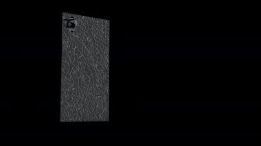 Pencerenin kırılması - VFX ögesi - siyah arkaplanda izole - 4K Pro Res