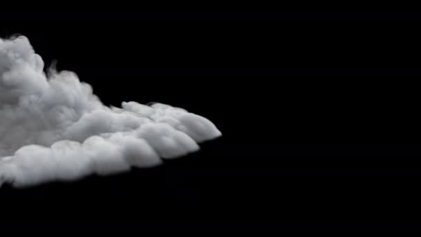 Yuvarlanan Sis Kuru Buz Duman Makinesi Kara Zemin Üzerinde Izole — Stok video