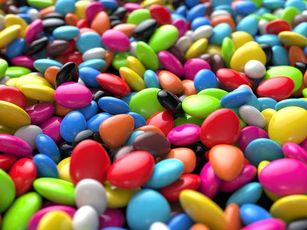 Thousands Small Bright Colorful Small Pebbles Closeup Shot — Stock Photo, Image